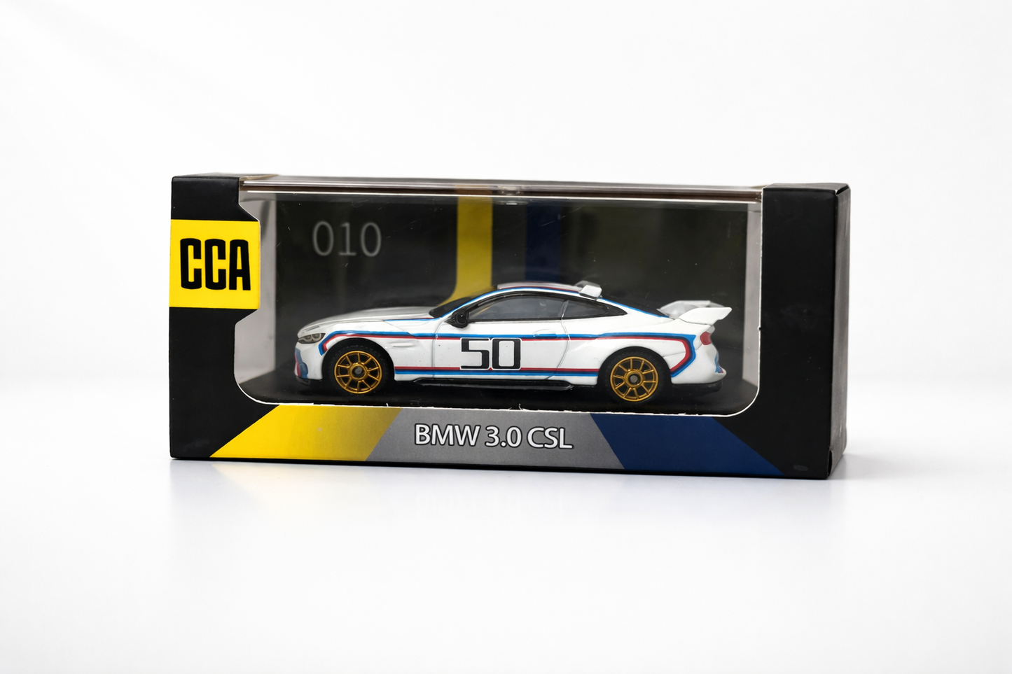 BMW 3.0 CSL Die-Cast Model Car – CCA Edition (White, No. 50)